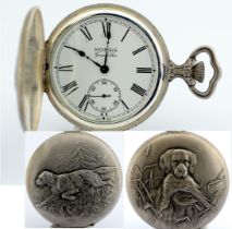 Moeris / Grand Prix Manual Winding Pocket Watch - Unisex Steel Pocket Watch