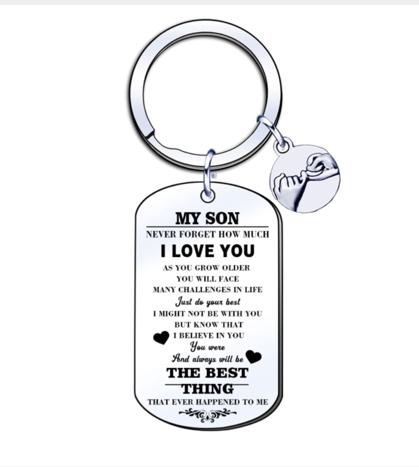 Son Gift Inspirational Gifts, Son Keyring Keychain Son Gifts From Dad Mum Birthday Christmas Gift