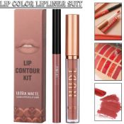 Matte Liquid Lipstick and Lip Liner Set Lip Contour Kit Waterproof Lip Stick Set