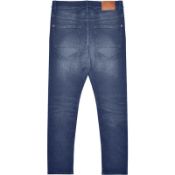 Lambretta Mens Chester Straight Fit Denim Jeans - Tinted Blue Size 36 RRP £60