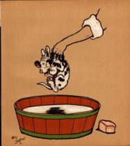 Cecil Aldin “Rough & Tumble” Scotch Terriers Antique Colour Illustration-9.