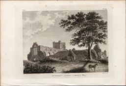 Dunbrody Abbey Co Wexford F. Grose 1792 Antique Copper Block Engraving.