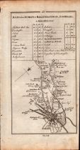 Ireland Rare Antique 1777 Map Road From Dublin To Donegal Killybegs.