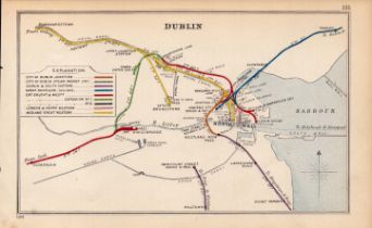 Dublin Liffey North Wall Harbour Ireland Antique Railway Diagram-121.