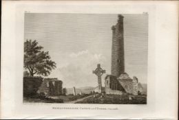 Monasterboise Church Co Louth Grose 1793 Antique Copper Block Engraving.