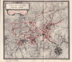 North-East Lancashire 1929 Regional Scheme Report-Road Map.
