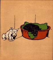Cecil Aldin “Rough & Tumble” Scotch Terriers Antique Colour Illustration-24.
