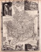 Monmouthshire Steel Engraved Victorian Thomas Moule Map.