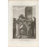 Rosserick Abbey Co Mayo F. Grose 1792 Antique Copper Block Engraving.