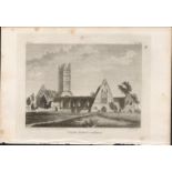 Clare Abbey Co Galway F. Grose 1793 Antique Copper Block Engraving.