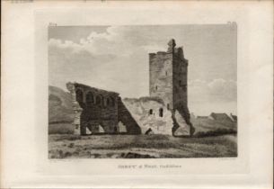 Naas Abbey Co Kildare F. Grose 1793 Antique Copper Block Engraving.