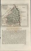 Northumberland Antique c1783 F Grose Copper Coloured George III Map.