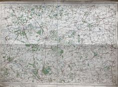 Thetford Cloth Backed Antique 1920 Engineering Working Map.