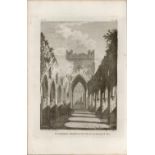 Dunbrody Abbey View Wexford F. Grose 1792 Antique Copper Block Engraving.