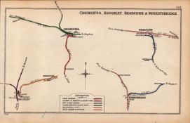 Chichester, Haughley, Robertsbridge Antique Railway Diagram-152.