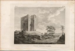 Timon Castle Co Dublin F. Grose 1791 Antique Copper Block Engraving.