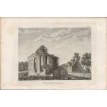 Tuam Abbey Co Galway F. Grose 1792 Antique Copper Block Engraving.