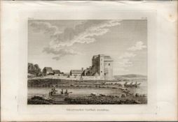 Oranmore Abbey Co Galway F. Grose 1792 Antique Copper Block Engraving.