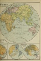 Philips Vintage 1928 Record Atlas 70 Coloured Detailed World Maps.