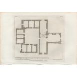 Rosserick Abbey Floor Plan Co Mayo F. Grose 1793 Antique Copper Block Engraving.
