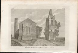 Kells Church & Tower Meath Grose 1794 Antique Copper Block Engraving.