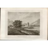 Ross Castle Killarney Co Kerry F. Grose 1794 Antique Copper Block Engraving.