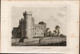 Fethard Castle Co Wexford Rare 1792 Francis Grose Antique Print.