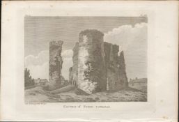 Castle of Ferns Co Wexford Rare 1794 Francis Grose Antique Print.