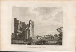 Baggotstrath Castle Baggot St Dublin F Grose 1792 Antique Copper Block Engraving