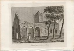 Dunmore Abbey Co Galway F. Grose 1793 Antique Copper Block Engraving.