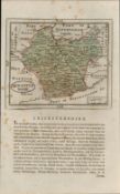 Leicestershire Antique c1783 F Grose Copper Coloured George III Map.