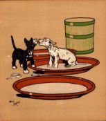 Cecil Aldin “Rough & Tumble” Scotch Terriers Antique Colour Illustration-15.