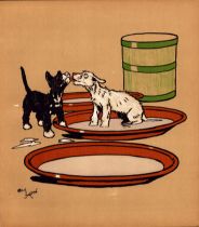 Cecil Aldin “Rough & Tumble” Scotch Terriers Antique Colour Illustration-15.