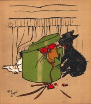 Cecil Aldin “Rough & Tumble” Scotch Terriers Antique Colour Illustration-2.
