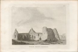 Tulsk Abbey Co Roscommon F. Grose 1792 Antique Copper Block Engraving.