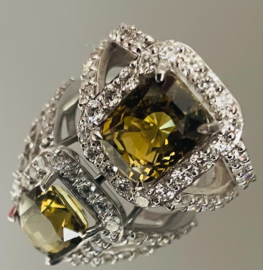 4.17Ct Natural Alexandrite Ring Unheated/Untreated with Diamonds & 18k Gold - Image 6 of 9