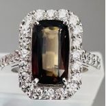 5.07 Ct Natural Alexandrite Ring Unheated Untreated with Diamonds & 18k Gold