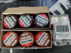 Box of 24 Punch Shoe Polish Black, Brown and 6 Scuff