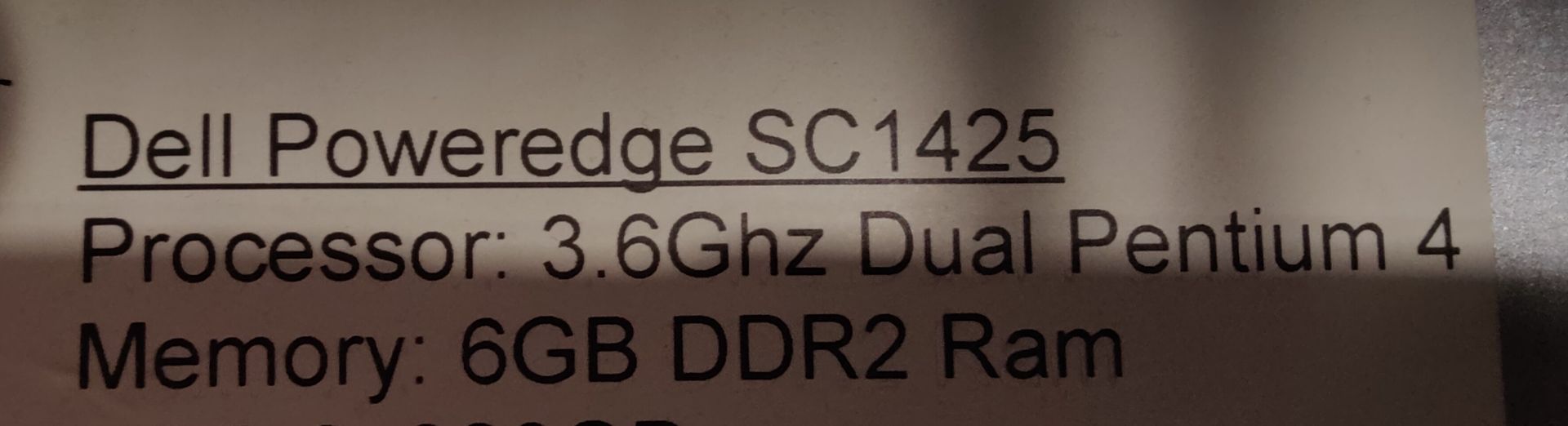 Dell Poweredge SC1425 Dual Pentium 4 Server - Image 2 of 2