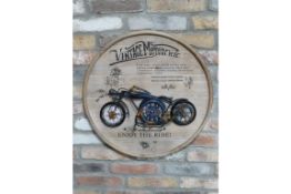 Motorbike Clock Wall Art