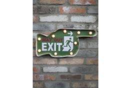 Light Up Wall Mounted Exit Sign