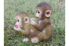 Sibling Monkey Ornaments