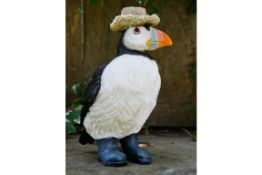 Puffin In Boots Themed Garden Ornament