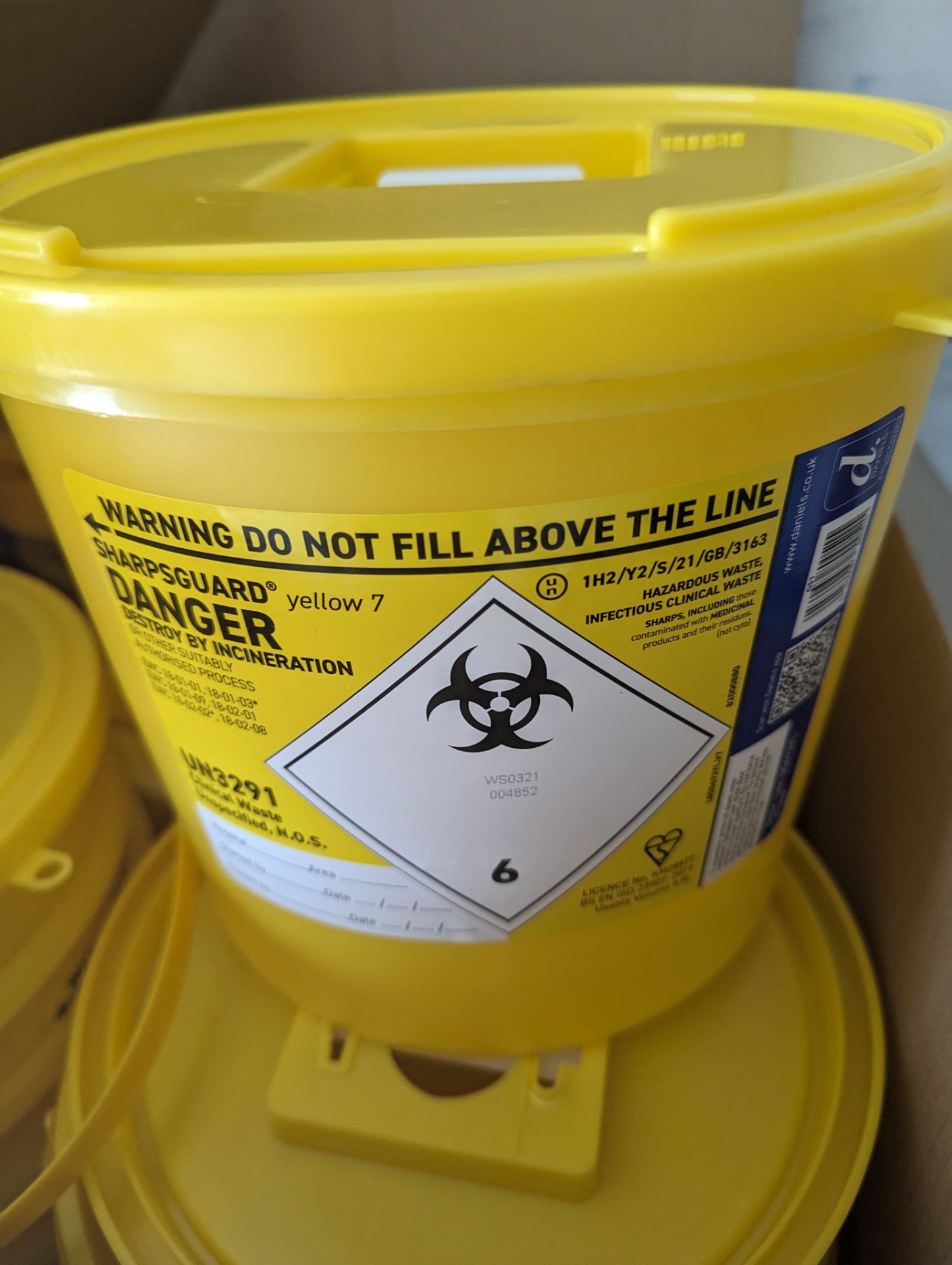 40 x Hazardous Clinical Waste Yellow Bins