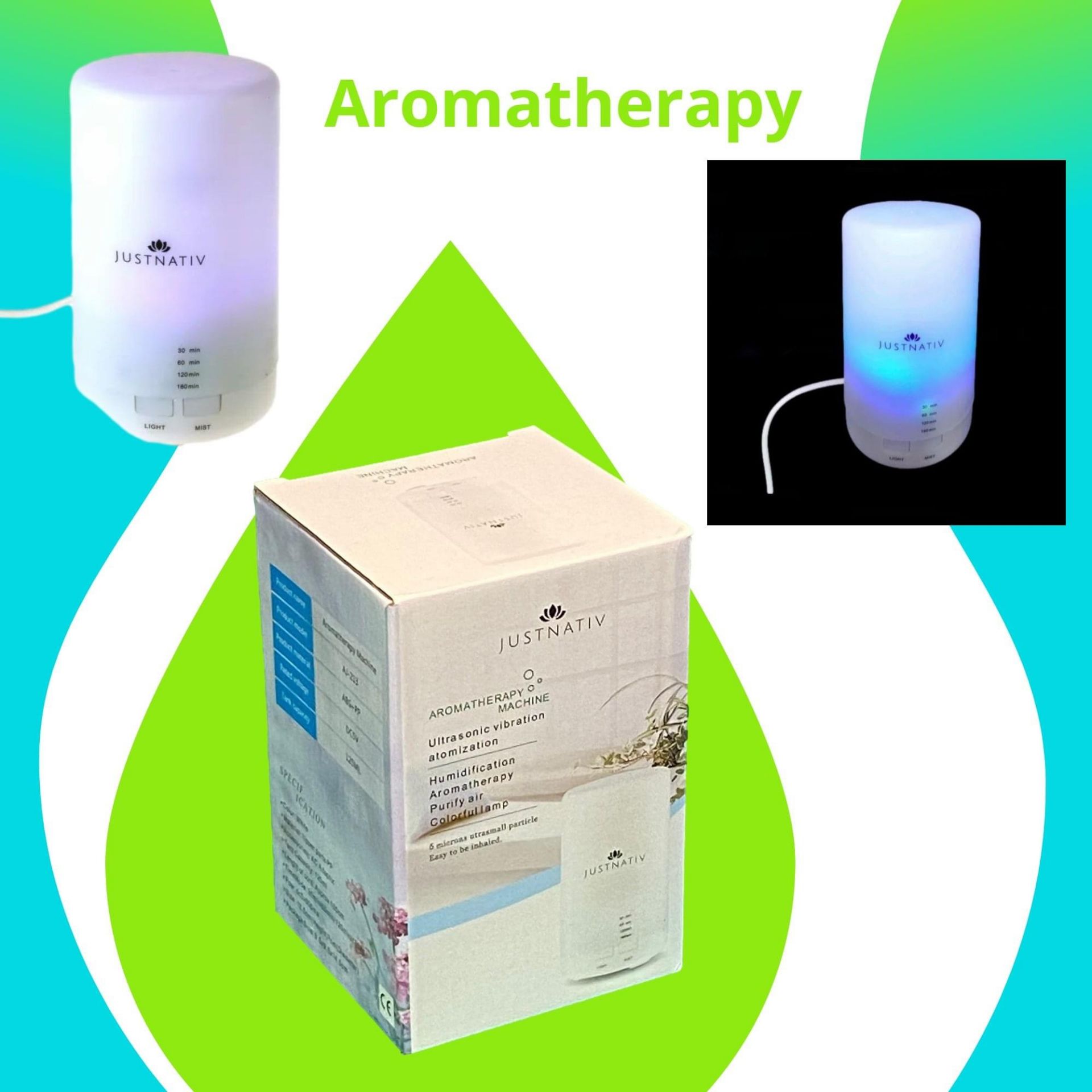 Justnativ Aromatherapy Machine With Ultrasonic Vibration Atomization