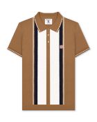 Lambretta Knit Polo Shirt Tobacco - Large - RRP £60.00