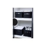 Sisters Style Sets of 2 Black Nested Storage Boxes (By Next)