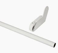 30 x Ikaria White Metal Roof Window Curtain Pole and Brackets (Dia)20mm, Pack of 2 RRP £20.00 ea.