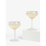 John Lewis - Celebrate Crystal Glass Set of 2 Champagne Saucers