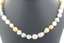 26 Inch Freshwater Baroque Shaped Cultured 8.0 - 8.5mm Pearl Necklace